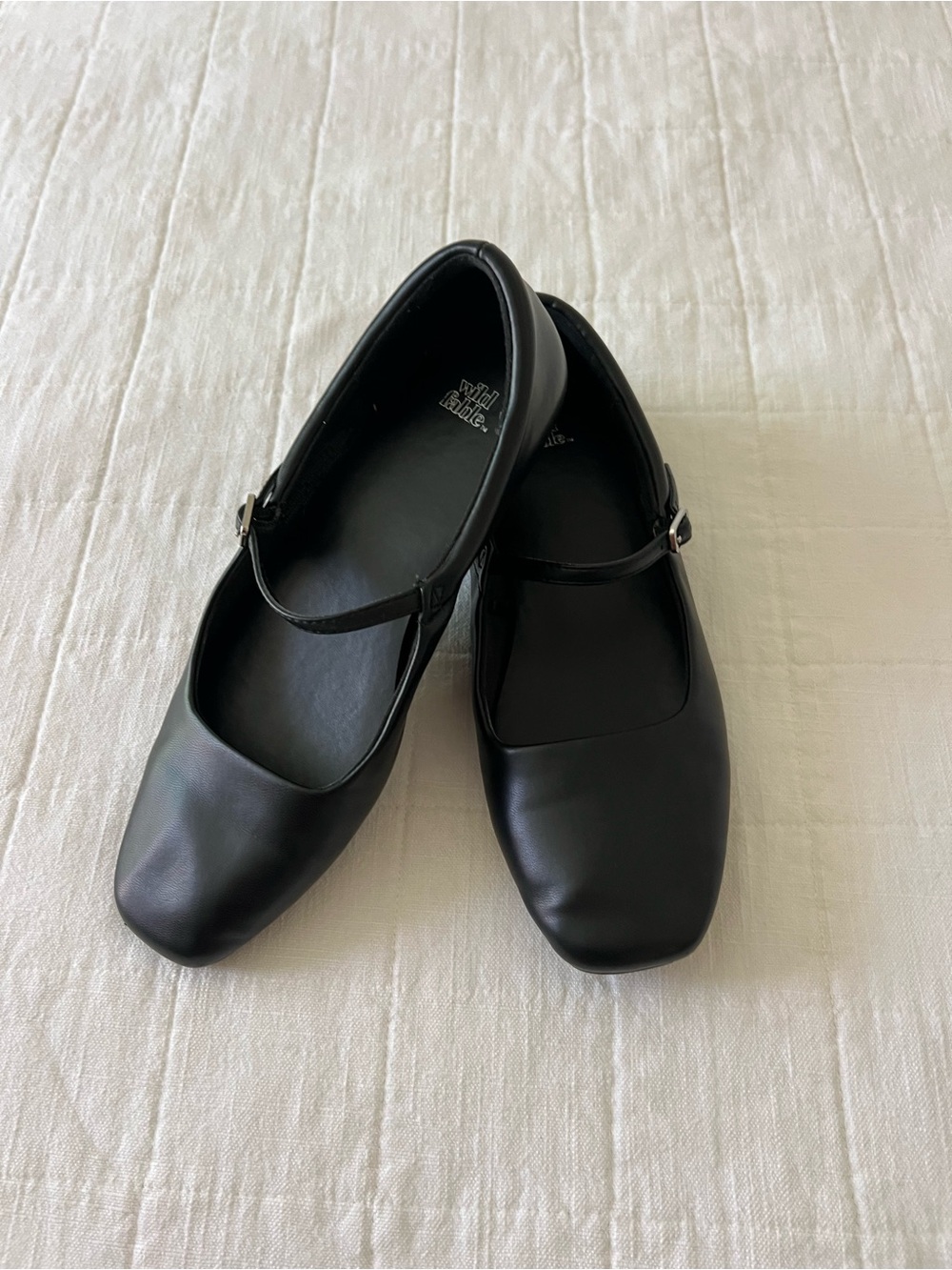 wild fable Black Mary Jane Square Toe Flats